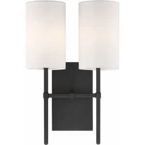 Veronica 2 Light 11 inch Black Forged Wall Sconce Wall Light