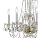 Traditional Crystal 6 Light 23 inch Polished Brass Chandelier Ceiling Light in Clear Hand Cut