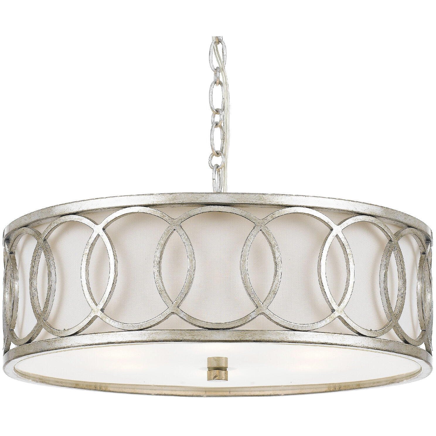 Graham 6 Light 18 inch Antique Silver Chandelier Ceiling Light