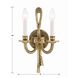 Westbury 2 Light 8 inch Olde Brass Sconce Wall Light