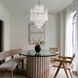 Ollie 16 Light 26.25 inch Aged Brass Chandelier Ceiling Light in Sand Glass Clear