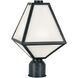 Glacier 1 Light 15.5 inch Black Charcoal Post in White