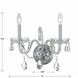 Traditional Crystal Sconce Wall Light in Clear Hand Cut, Polished Chrome