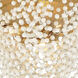 Fiona 3 Light 13.75 inch Antique Gold Flush Ceiling Light in White Glass Beads