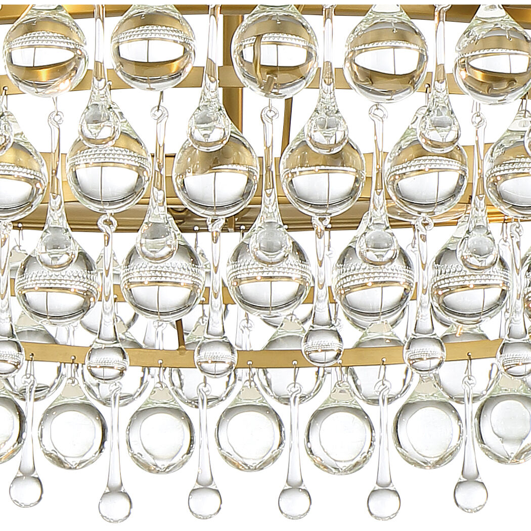 Calypso 6 Light 30 inch Vibrant Gold Chandelier Ceiling Light