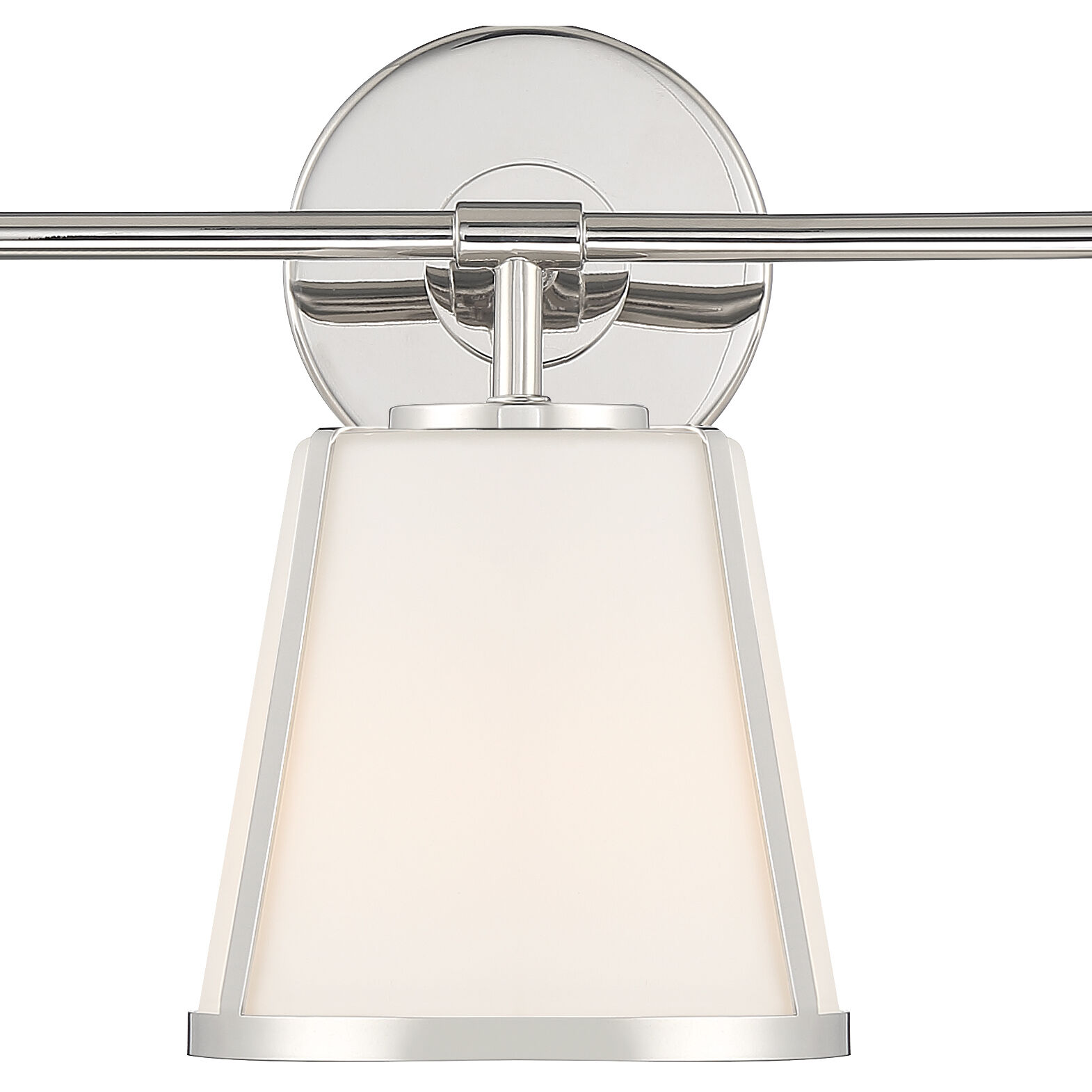 Fulton Bath Vanity Light Wall Light in Polished Nickel, White