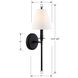 Riverdale Sconce Wall Light in Black Forged