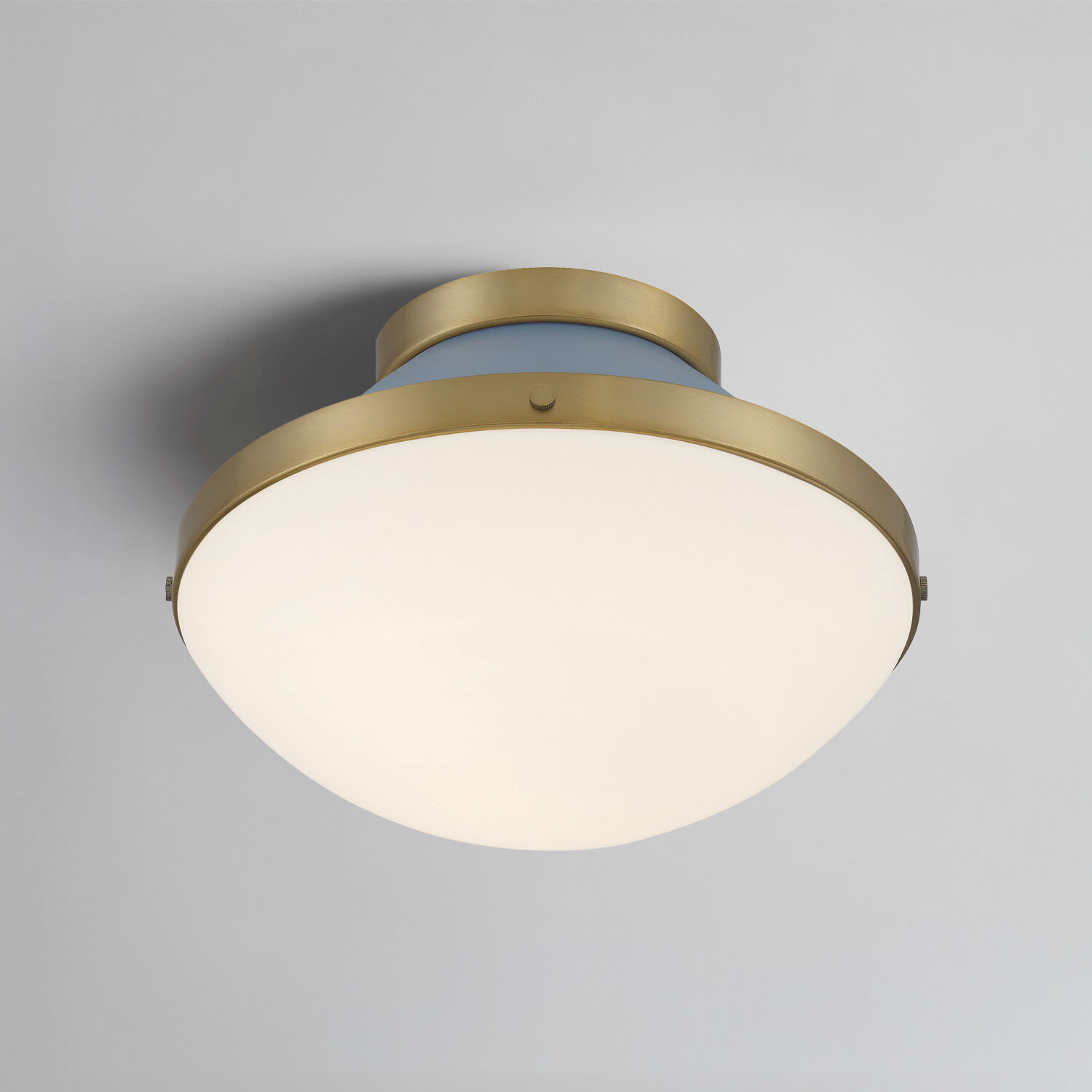 Xander 1 Light 12.25 inch Vibrant Gold Flush Ceiling Light in Vibrant Gold and Blue