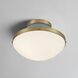 Xander 1 Light 12.25 inch Vibrant Gold Flush Ceiling Light in Vibrant Gold and Blue