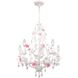 Lola 5 Light 22 inch Wet White Chandelier Ceiling Light