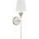 Broche Sconce Wall Light in Antique Silver
