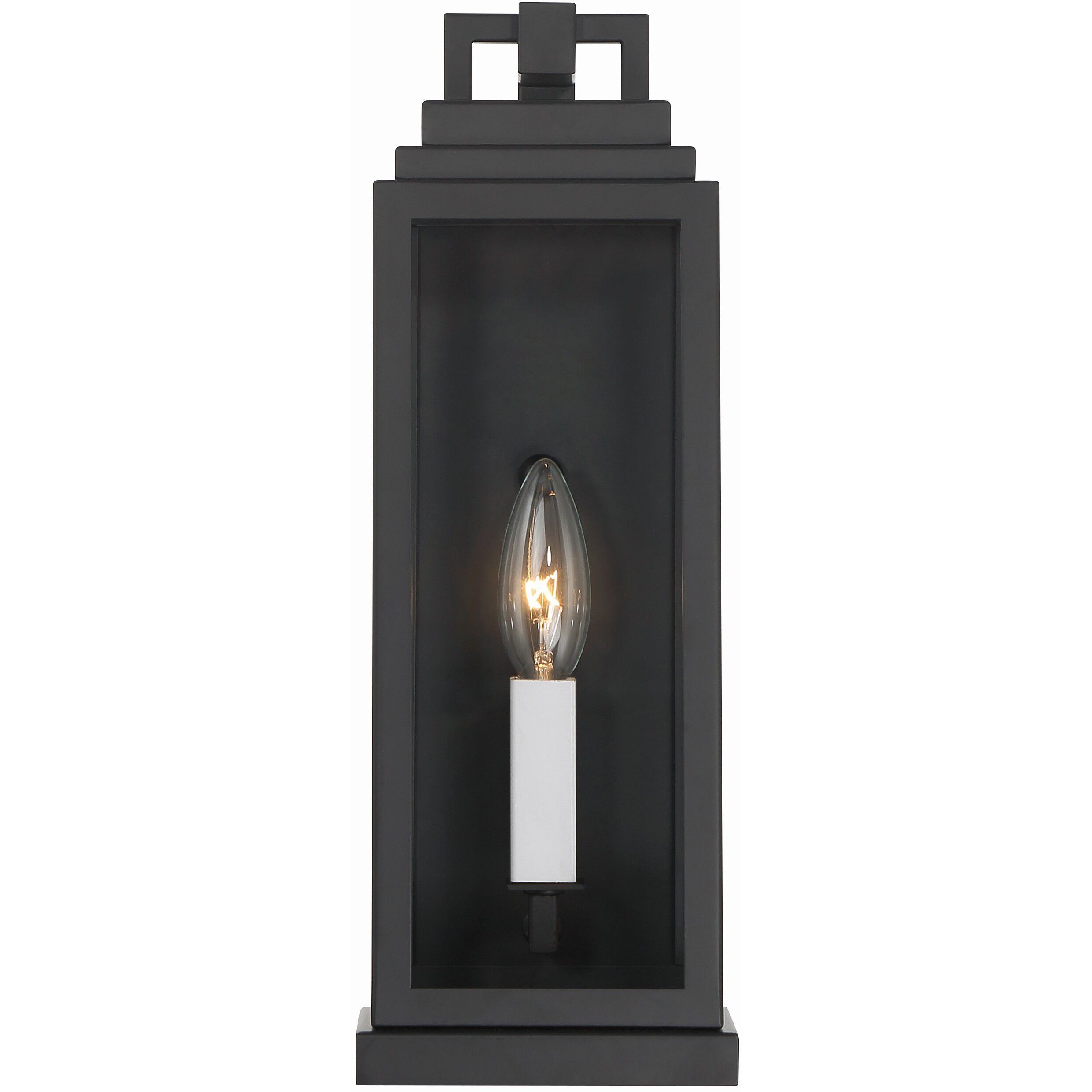 Aspen 1 Light 14 inch Matte Black Outdoor Sconce