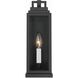 Aspen 1 Light 14 inch Matte Black Outdoor Sconce