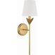 Broche Sconce Wall Light in Antique Gold
