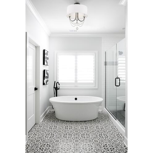 Crystorama DEL-90803-MK Delilah Light inch Matte Black