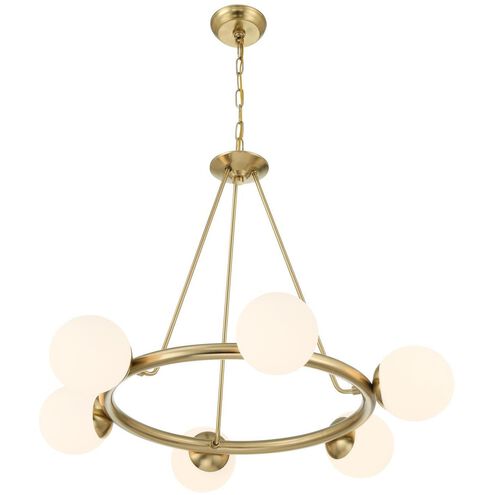 Maverick 6 Light 33.5 inch Vibrant Gold Chandelier Ceiling Light