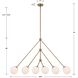 Omni 6 Light 46.5 inch Aged Brass Chandelier Ceiling Light