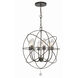 Solaris 6 Light 22.5 inch English Bronze Outdoor Chandelier