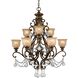 Norwalk 9 Light 34 inch Bronze Umber Chandelier Ceiling Light in Clear Spectra