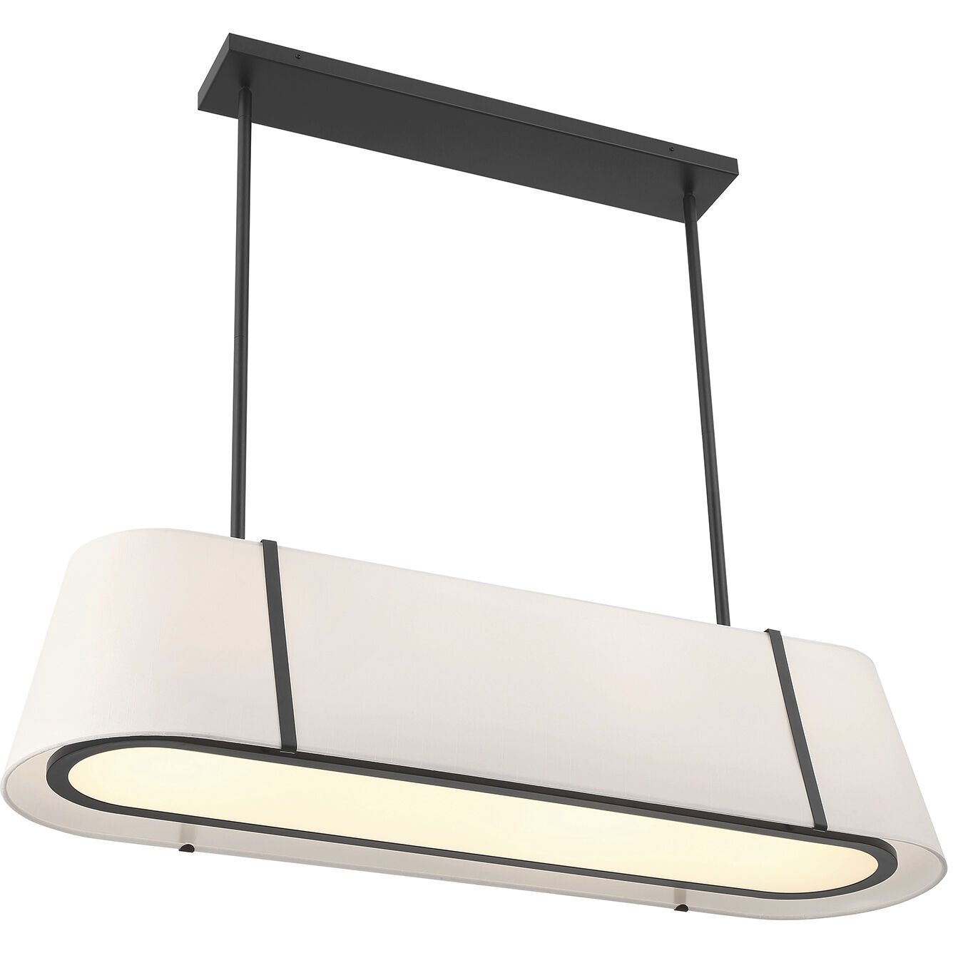 Fulton 4 Light 41.75 inch Black Linear Chandelier Ceiling Light