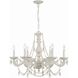 Paris Market 6 Light 28 inch Antique White Chandelier Ceiling Light in Clear Spectra
