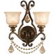 Norwalk Bath Wall Light in Golden Teak Hand Cut