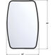 Lindee 36 X 24 inch Matte Black Mirror