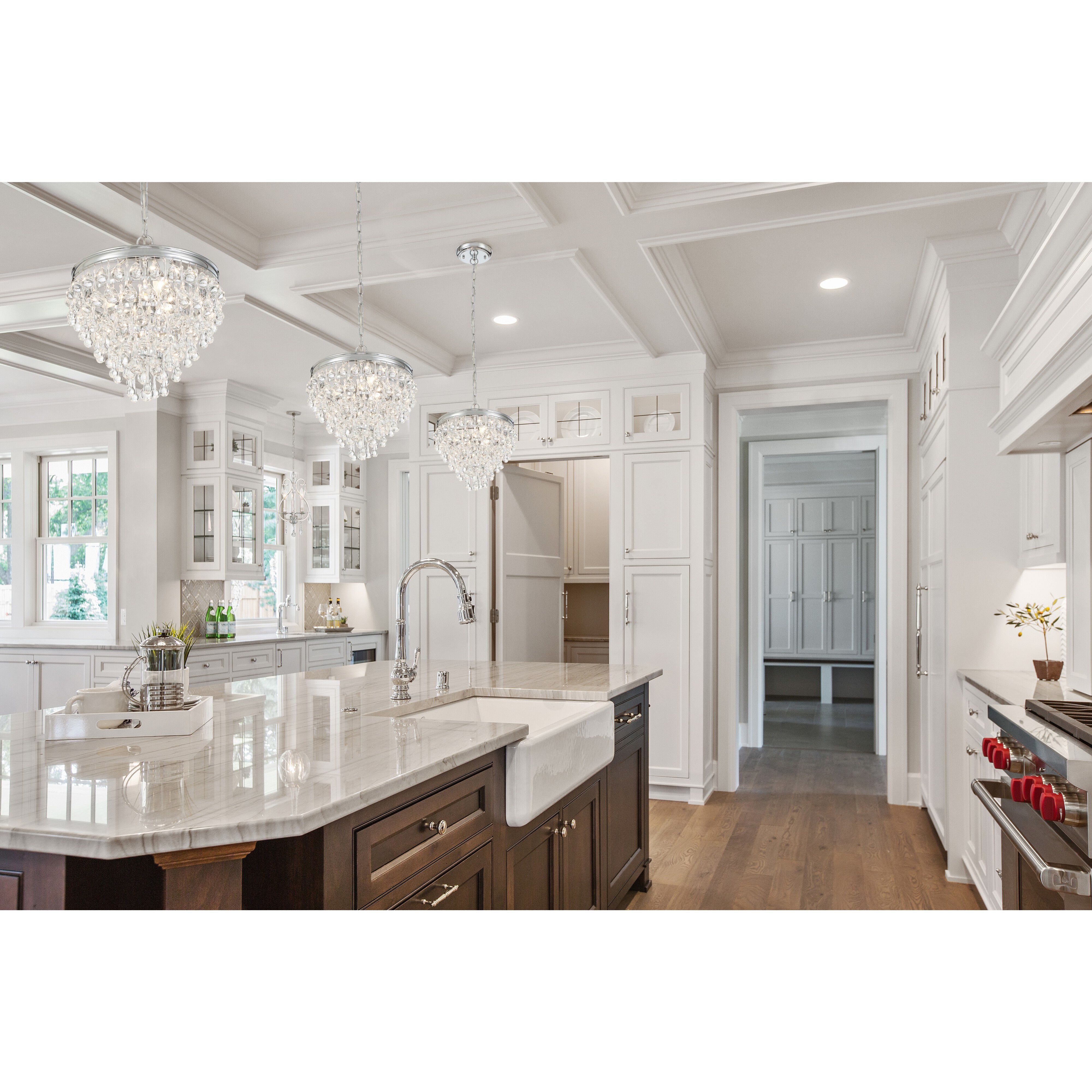 Calypso 3 Light 13 inch Polished Chrome Chandelier Ceiling Light