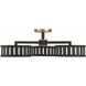 Kendal 6 Light 29.25 inch Vibrant Gold and Black Forged Semi Flush Ceiling Light