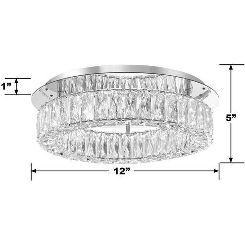 Kinsley 1 Light 18 inch Polished Chrome Flush Mount Ceiling Light