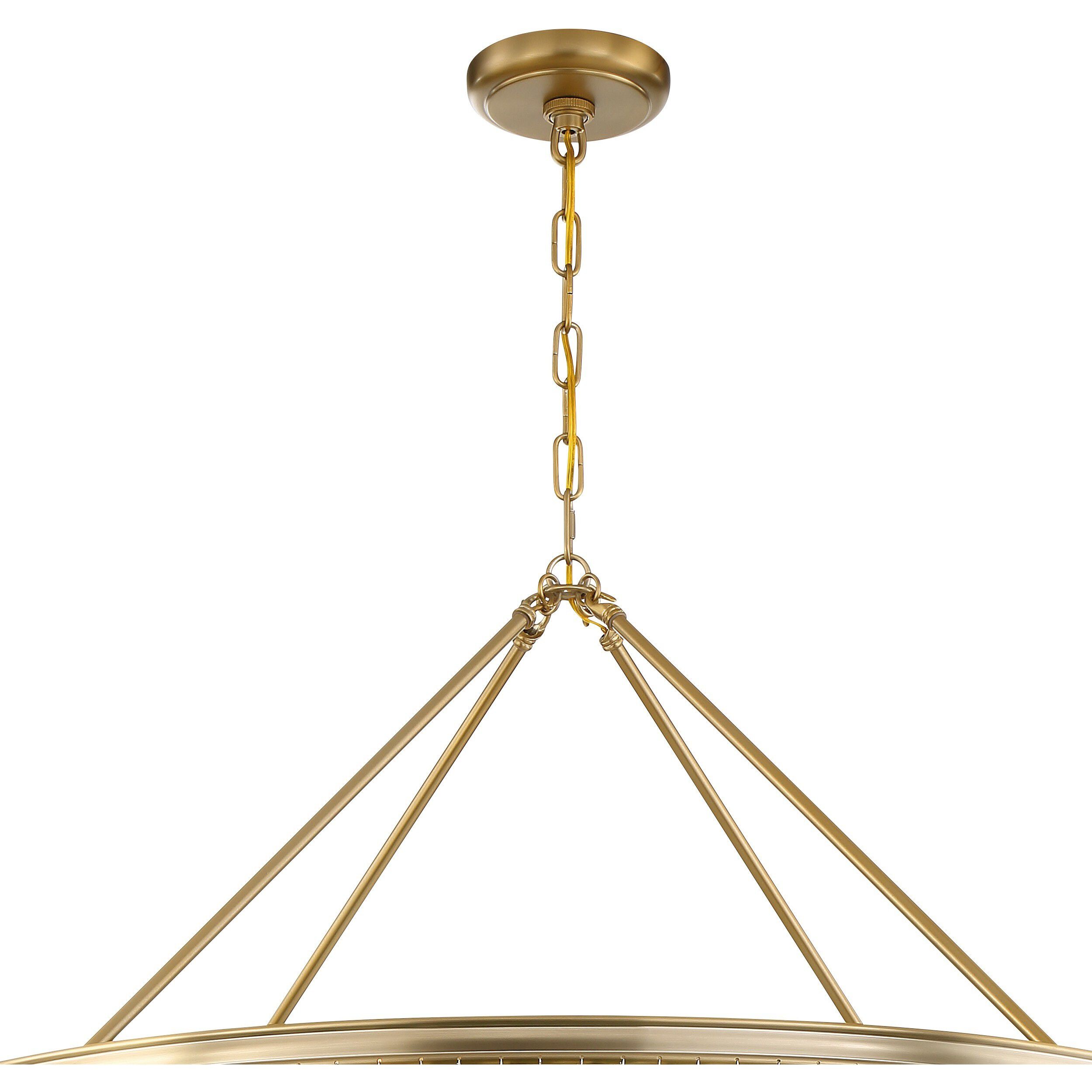 Calypso 8 Light 40 inch Vibrant Gold Chandelier Ceiling Light