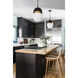 Capsule 1 Light 8 inch Matte Black and Textured Gold Outdoor Pendant