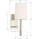 Weston 1 Light 5.5 inch Polished Nickel Sconce Wall Light