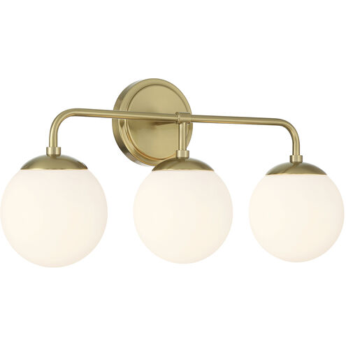 Maverick 3 Light 23 inch Vibrant Gold Bath Vanity Light Wall Light