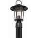 Andover 1 Light 14.5 inch Matte Black Outdoor Post in Clear