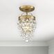 Calypso 1 Light 7.25 inch Vibrant Gold Mini Pendant Ceiling Light