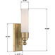 Wilcox Bath Sconce Wall Light in Aged Brass