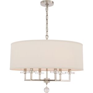 Paxton 6 Light 25.5 inch Polished Nickel Chandelier Ceiling Light