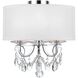 Othello 3 Light 14 inch Polished Chrome Semi Flush Ceiling Light