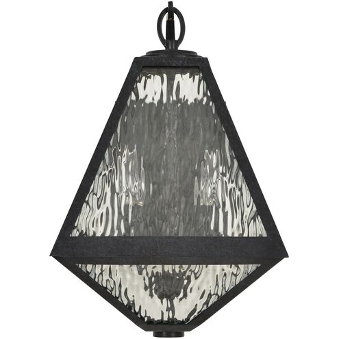 Glacier 2 Light 16.75 inch Black Charcoal Outdoor Sconce in Water