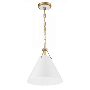 Xavier 1 Light 12 inch Vibrant Gold Mini Pendant Ceiling Light