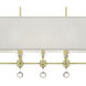 Paxton 8 Light 38 inch Aged Brass Linear Chandelier Ceiling Light