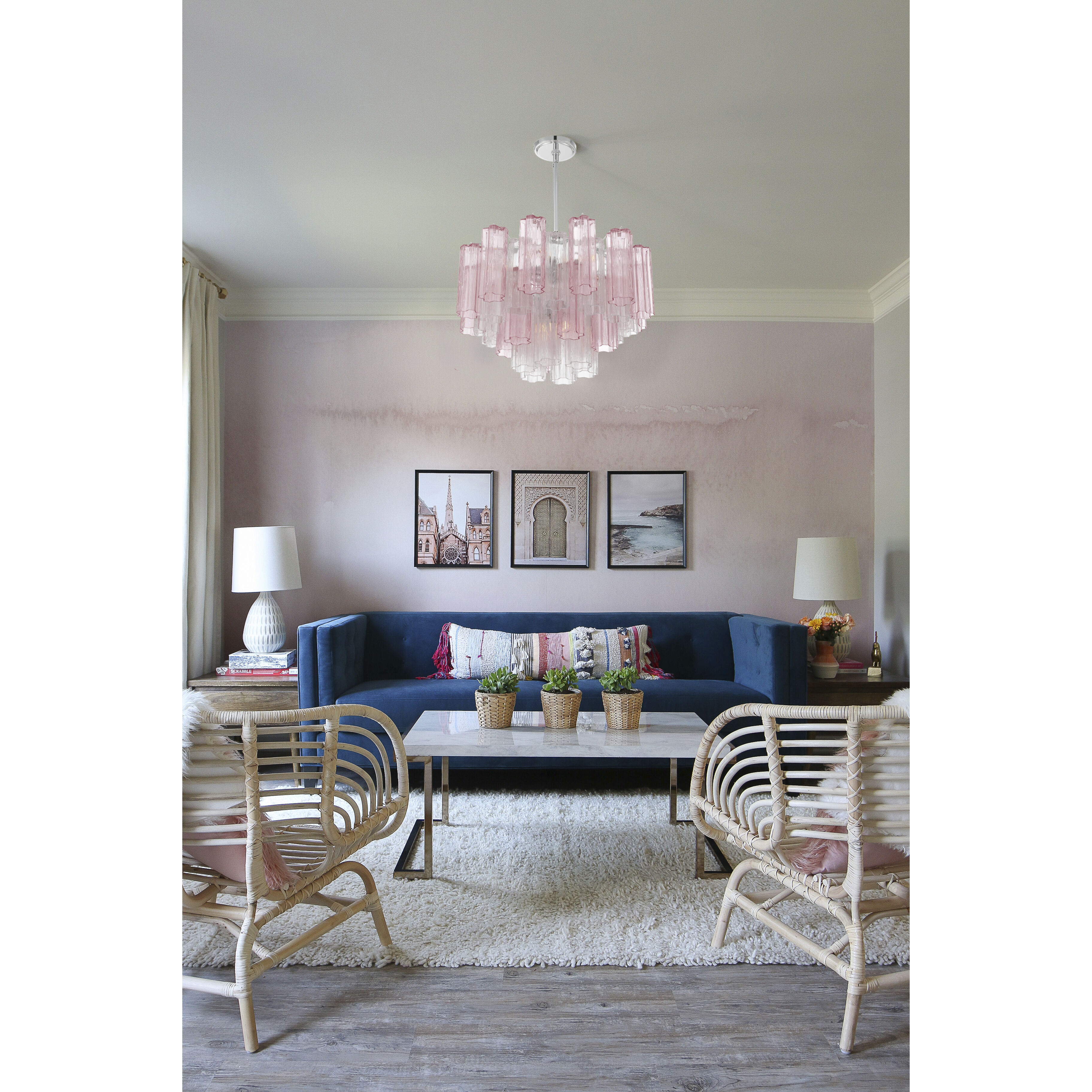 Addis 9 Light 22 inch Polished Chrome Chandelier Ceiling Light in Spring