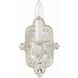 Paris Market Sconce Wall Light in Clear Hand Cut, Antique White