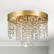 Winham 4 Light 16 inch Antique Gold Flush Ceiling Light in Antique Brass and Black