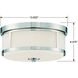 Trevor 2 Light 13.5 inch Polished Nickel Flush Ceiling Light