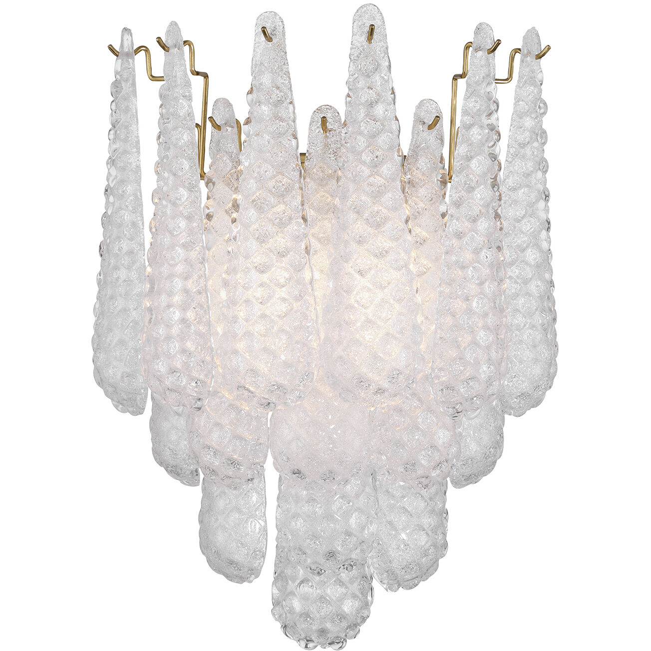 Ollie Bath Wall Light in Sand Glass Clear