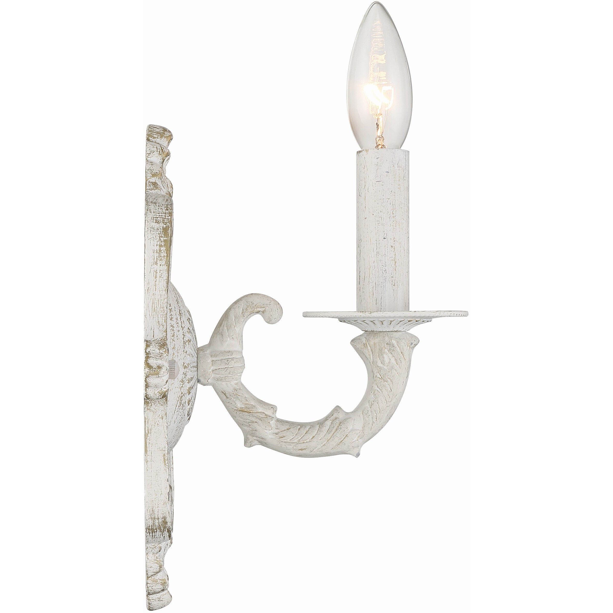 Paris Market Sconce Wall Light in Antique White