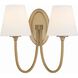 Juno 2 Light 15 inch Vibrant Gold Sconce Wall Light