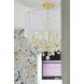 Brentwood 6 Light 24 inch Gold Chandelier Ceiling Light in Hand Cut, Smooth White